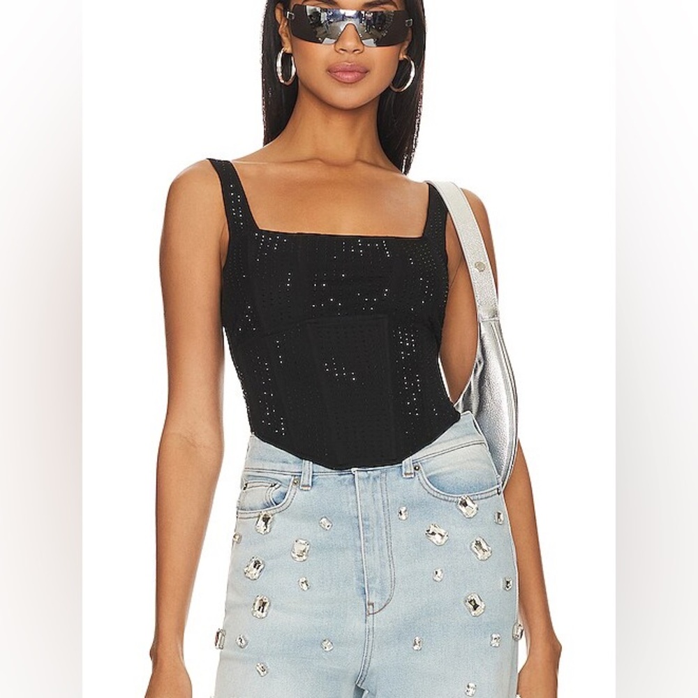Revolve Andie Top in Black Caviar